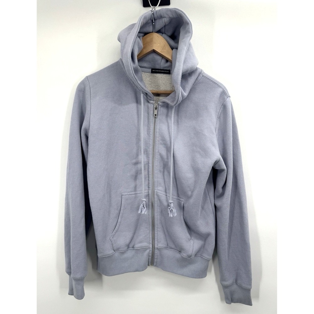 Brandy Melville Womens Hoodie Full Zip Cottage Preppy Loungewear Layers Beachy
